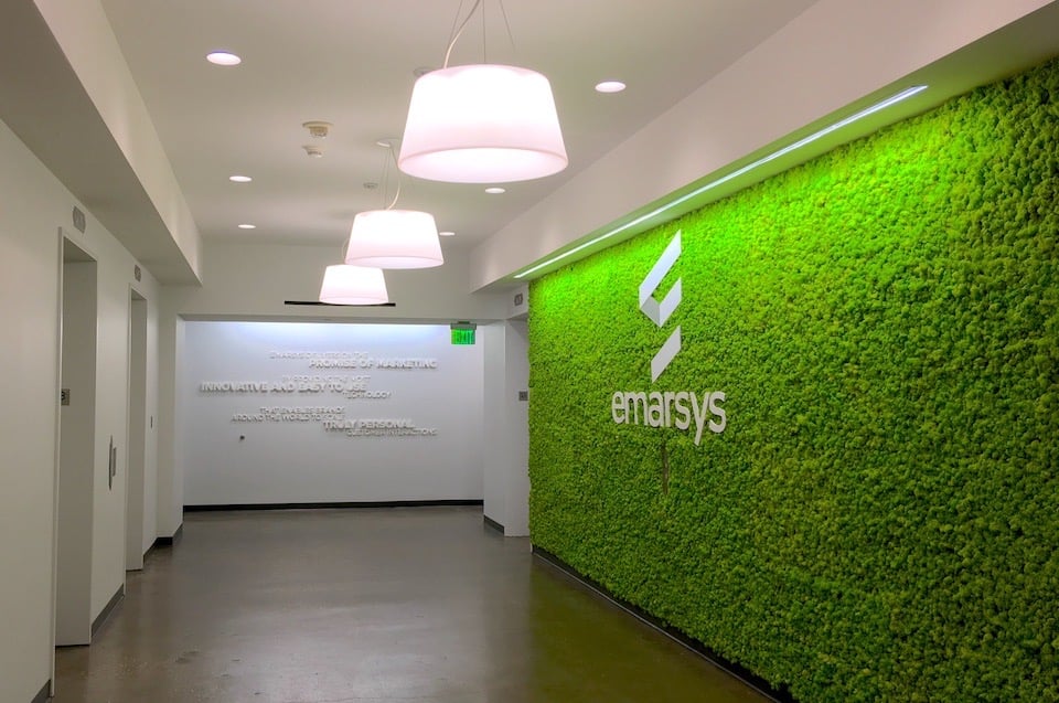 SEP Emarsys office located near Monument Circle in Indianapolis, Indiana Moss Wall