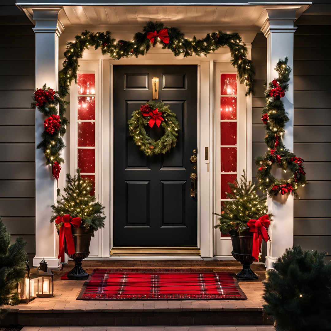 Holiday Porch Display in Westfield, Indiana Chatham Hills