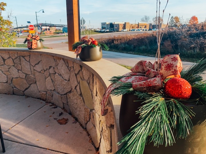 Outdoor Holiday Plantscape in Westfield, IN